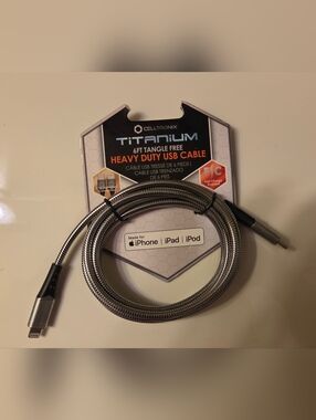 Celltronix Titanium 6ft USB-C to Lightning Cable Heavy Duty MFi Apple Fast Charg